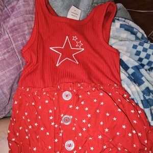 Wonder Nation red and white star dress 2T